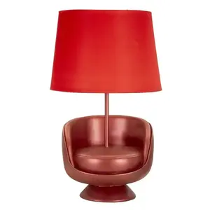 Mauro Ferretti Stolní lampa Midcentury 46 cm červená obraz