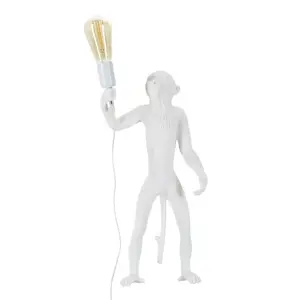 Mauro Ferretti Stolní lampa Monkey 55 cm bílá obraz
