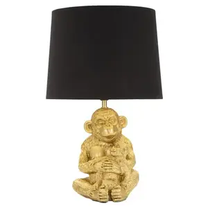 Mauro Ferretti Stolní lampa Monkey Mum 49 cm zlatá obraz