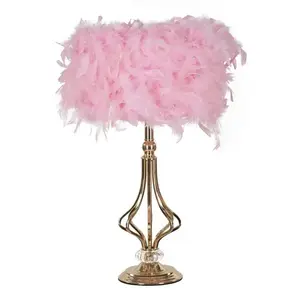 Mauro Ferretti Stolní lampa Tarty 54 cm růžovo-zlatá obraz