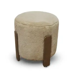 Kontrast Taburet Seul 37 cm taupe/ořech obraz