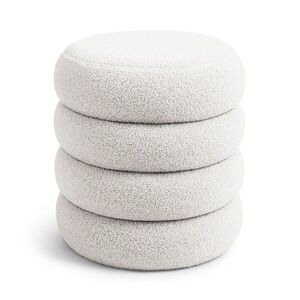 Ak furniture Taburet Snuggo I bílý obraz