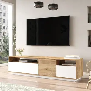Televizní stolek Houseland Fledro bílý/borovice Atlantic obraz