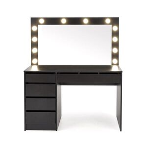 HALMAR Toaletní stolek HOLLYWOOD s LED osvětlením 120 cm černý obraz