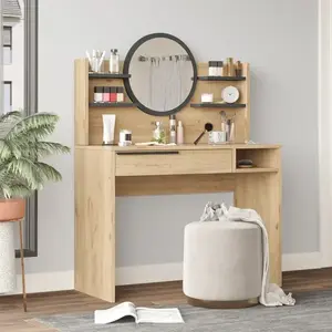 Toaletní stolek Houseland Ainaly dub Castello/antracitově šedý obraz