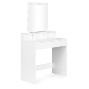 MODERNHOME Toaletní stolek s LED osvětlením Cirko 80 cm bílý obraz
