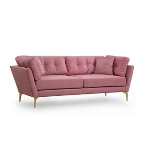 Hanah Home Třímístná pohovka Mapa 214 cm růžová obraz