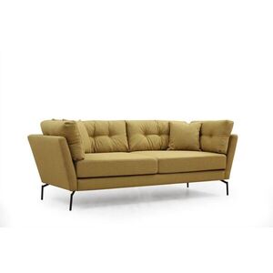 Hanah Home Třímístná pohovka Mapa 214 cm žluto-zelená obraz