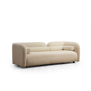 Hanah Home Třímístná pohovka Victoria 228 cm boucle krémová obraz