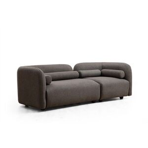 Hanah Home Třímístná pohovka Victoria 228 cm boucle šedá obraz