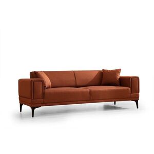 Hanah Home Třímístná rozkládací pohovka Horizon 230 cm cihlově oranžová obraz