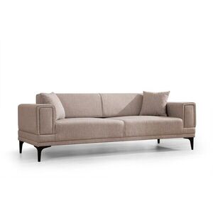 Hanah Home Třímístná rozkládací pohovka Horizon 230 cm světle hnědá obraz