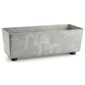 HowHomely Truhlík s nožičkami Salvia 37, 5x17 cm šedý beton obraz