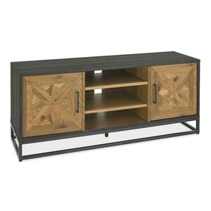 LivinHill TV stolek Indus 133 cm z masivu dub přírodní/grafit obraz