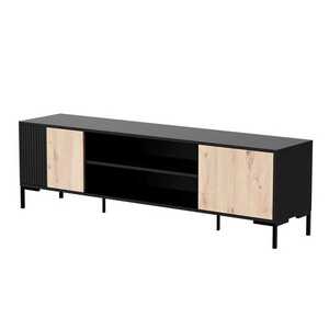 HALMAR TV stolek Merci 180 cm černý/dub artisan obraz