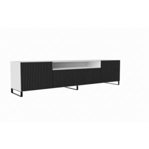 ADRK TV stolek NEMIO 200 cm černý/bílý obraz
