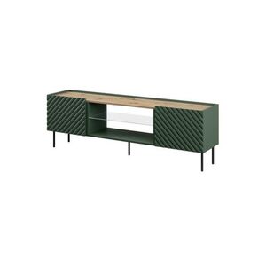 HALMAR TV stolek Onda 180, 5 cm zelený/dub artisan obraz