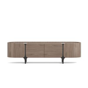 LivinHill TV stolek Sileno 200 cm ořech/černý obraz