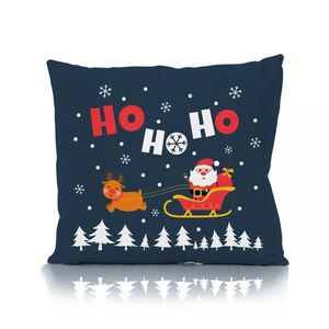 Faro Vánoční povlak na polštář Holly Jolly 001 45x45 cm tmavě modrý obraz