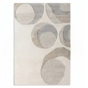 Hector Vlněný obdélníkový koberec Yuki 160x230 cm krémový/šedý obraz