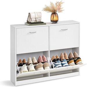 SONGMICS Výklopný botník Vasagle Klein 105, 5 cm bílý obraz