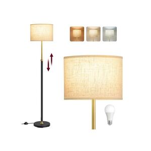 SONGMICS Výškově nastavitelná stojací lampa Vasagle Eupho zlatá/černá obraz