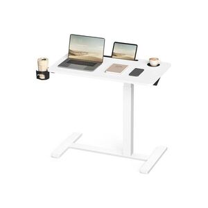 SONGMICS Výškově nastavitelný odkládací stolek Vasagle Elev 80 cm bílý obraz