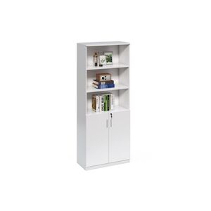 Vysoká kancelářská skříň Houseland Prime Neo 01 80 cm bílá obraz