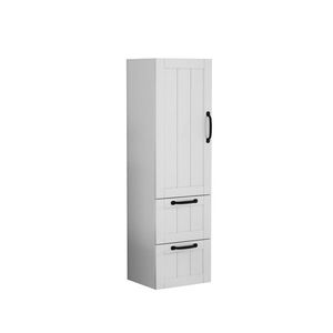 Vysoká závěsná koupelnová skříňka Houseland Elyra 120 cm bílá obraz
