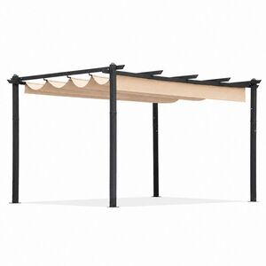 MultiGarden Zahradní pergola s posuvným střešním systémem Zenia 3x4 m béžová obraz