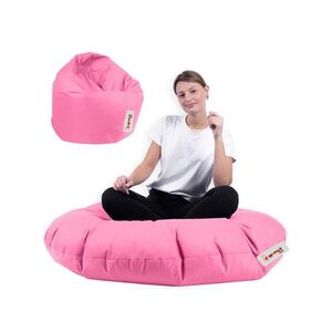 Hanah Home Zahradní sedací vak Lyzi 100x20 cm/ 65x65 cm růžový obraz