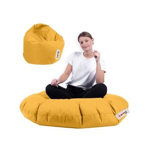 Hanah Home Zahradní sedací vak Lyzi 100x20 cm/ 65x65 cm žlutý obraz