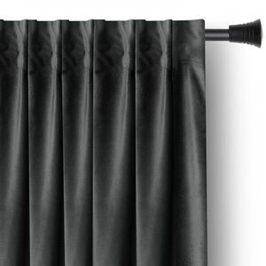 Restilo Závěs Amelia Home Velvet s multifunkční páskou grafitový, velikost 140x245 obraz