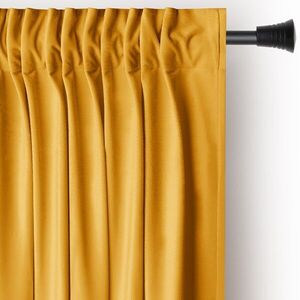 Restilo Závěs Amelia Home Velvet s multifunkční páskou hořčicově žlutý, velikost 140x245 obraz