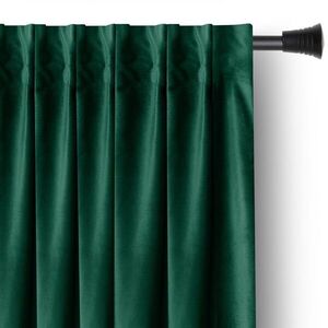 Restilo Závěs Amelia Home Velvet s multifunkční páskou zelený, velikost 140x245 obraz