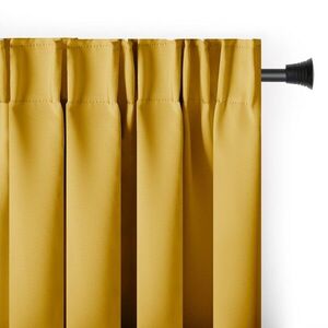 Restilo Závěs AmeliaHome Blackout s multifunkční páskou 140x270 cm hořčicový, velikost 140x270 obraz