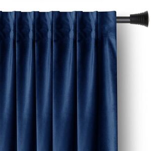 Restilo Závěs AmeliaHome Velvet s multifunkční páskou 140x270 cm indigo, velikost 140x270 obraz
