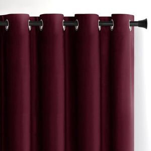 Závěs AmeliaHome Velvet s průchodkami 140x245 cm vínový, velikost 140x245 obraz