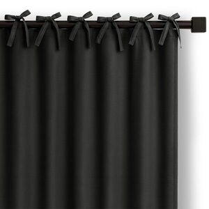 Restilo Závěs Carli s designovými poutky 140x250 cm černý, velikost 140x250 obraz