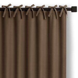 Restilo Závěs Carli s designovými poutky 140x250 cm hnědý, velikost 140x250 obraz