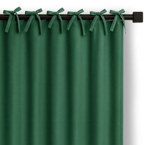 Restilo Závěs Carli s designovými poutky 140x250 cm láhvově zelený, velikost 140x250 obraz