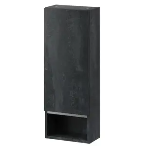 Szynaka Závěsná koupelnová skříňka Letto 05 30 cm černý beton obraz