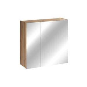 Comad Závěsná koupelnová skříňka se zrcadlem UNI 60 cm dub coast evoke obraz