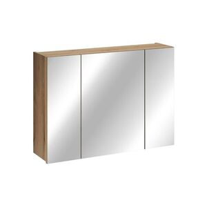 Comad Závěsná koupelnová skříňka se zrcadlem UNI 80 cm dub coast evoke obraz