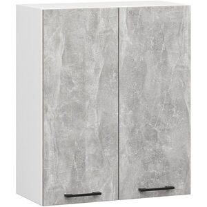 Ak furniture Závěsná kuchyňská skříňka OLIVIE 60x72 cm matná bílá/beton obraz