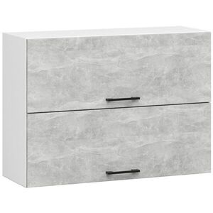 Ak furniture Závěsná kuchyňská skříňka OLIVIE 80x58 cm matná bílá/beton obraz