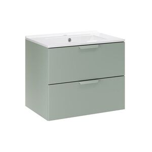 Comad Závěsná skříňka Aster Lava se zápustným umyvadlem 60 cm zelená/bílá obraz