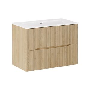 Comad Závěsná skříňka Nordic Sky s umyvadlem 80 cm dub cremona obraz