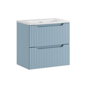 Comad Závěsná skříňka Nova Denim Sky se zápustným umyvadlem 60 cm modrá obraz