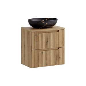 Comad Závěsná skříňka Nova Mona s deskou a umyvadlem 60 cm dub coast evoke obraz